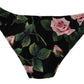 Elegant Rose Print Bikini Bottom