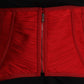Red Corset Belt Stretch Waist Strap Silk Top