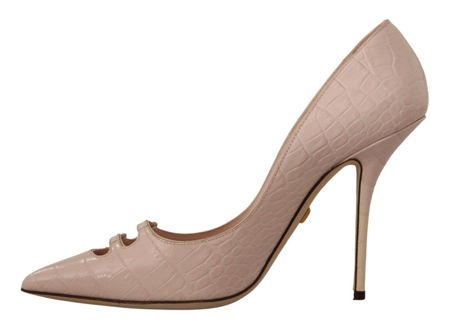 Elegant Light Pink Leather Pumps