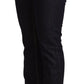 Black Cotton Stretch Low Waist Skinny Denim Jeans