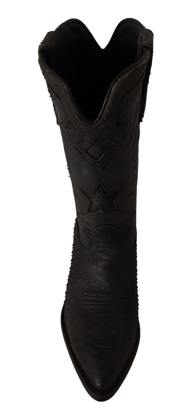 Sleek Mid Calf Leather Boots