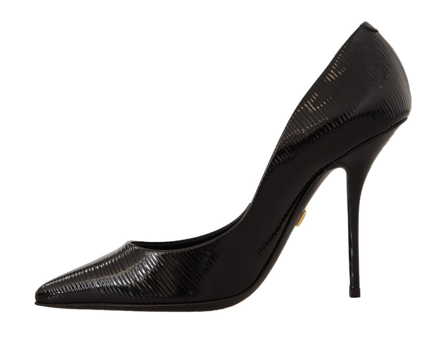 Elegant Black Leather Stiletto Pumps