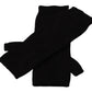 Black Knitted Fingerless Elbow Length Gloves