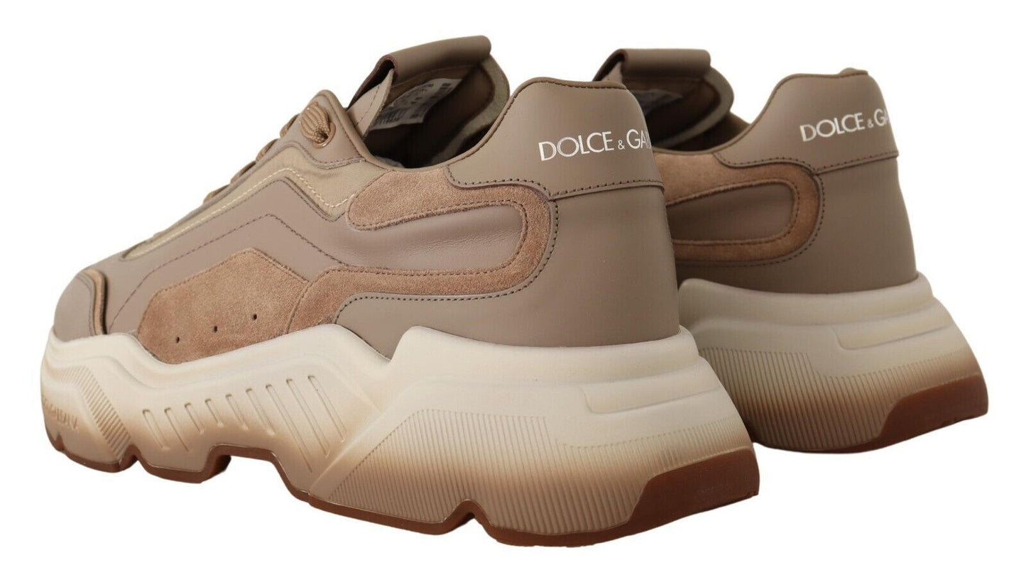 Beige Daymaster Leather Casual Sneakers