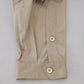 Beige Cotton Button-Down Casual Shirt