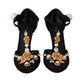 Elegant Embellished T-Strap Heels Sandals
