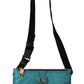 Chic Blue-Green Nylon Sling Wallet