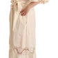 Off White Short Sleeves Maxi A-line Wrap Dress