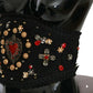 Elegant Crystal Waist Leather Belt
