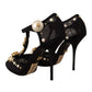 Elegant Embellished T-Strap Heels Sandals