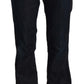 Elegant Slim Fit Black Mid Waist Jeans