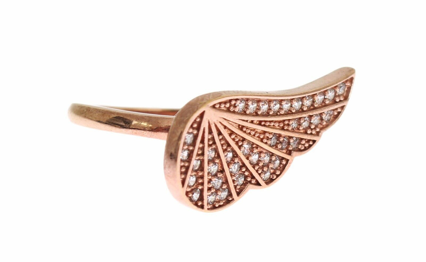 Elegant Pink Gold CZ Crystal Ring