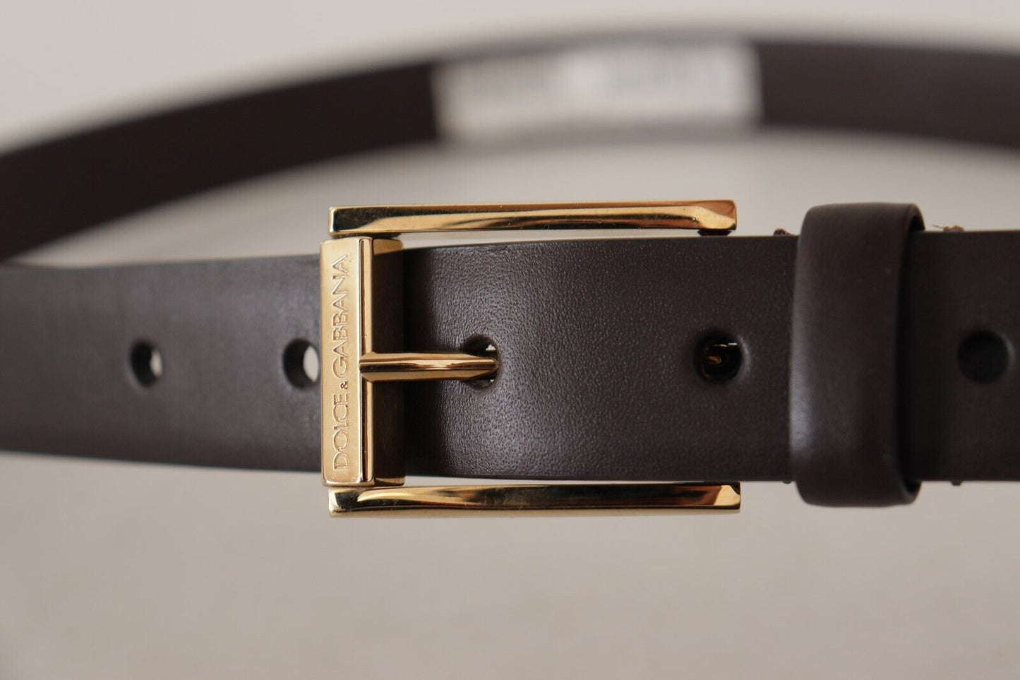 Elegant Dark Brown Leather Belt