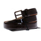 Brown Leather Logo Belt Cintura Belt