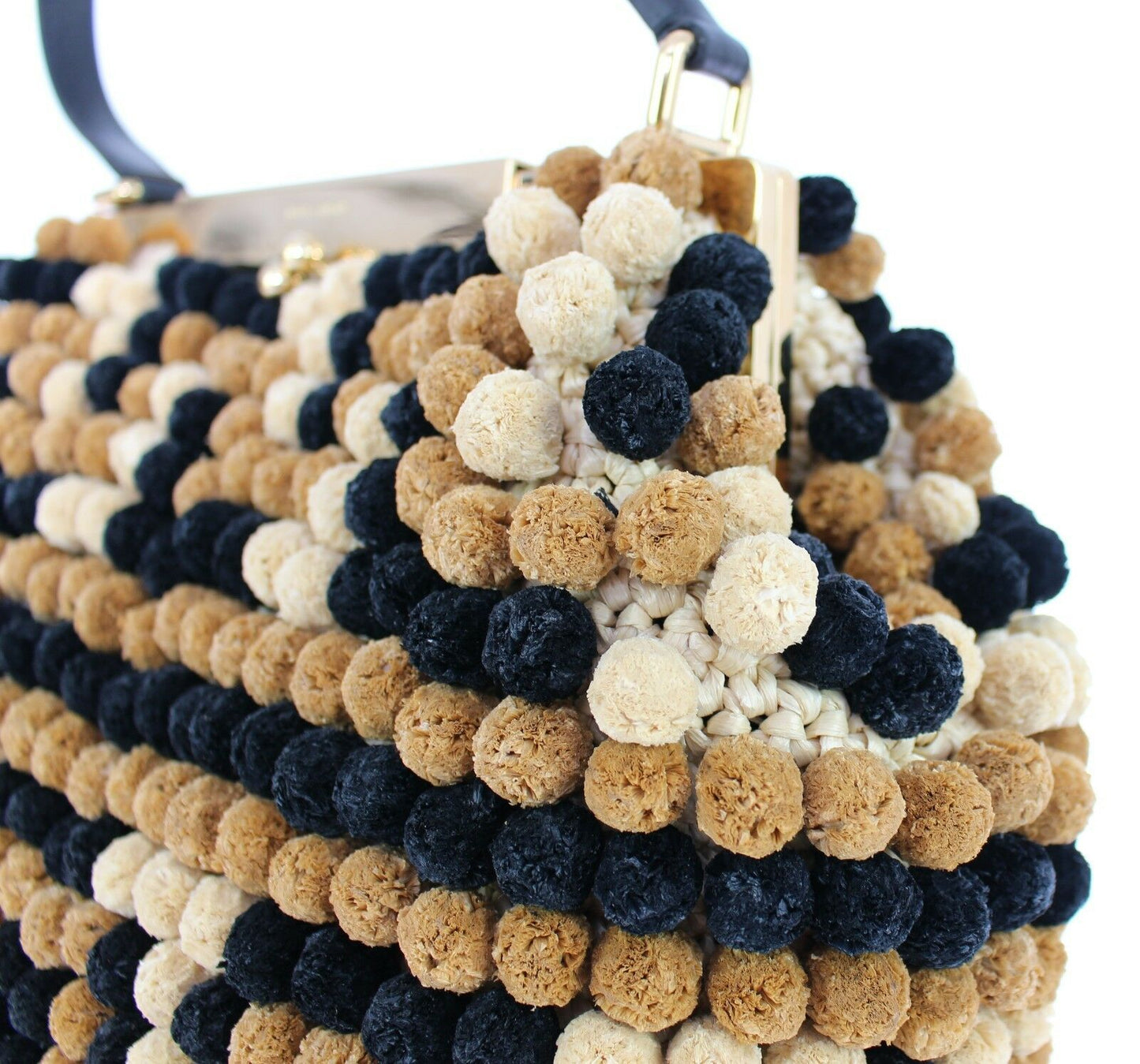 Elegant Beaded Viscose Frame Bag