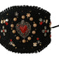 Elegant Crystal Waist Leather Belt