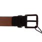 Brown Leather Logo Belt Cintura Belt