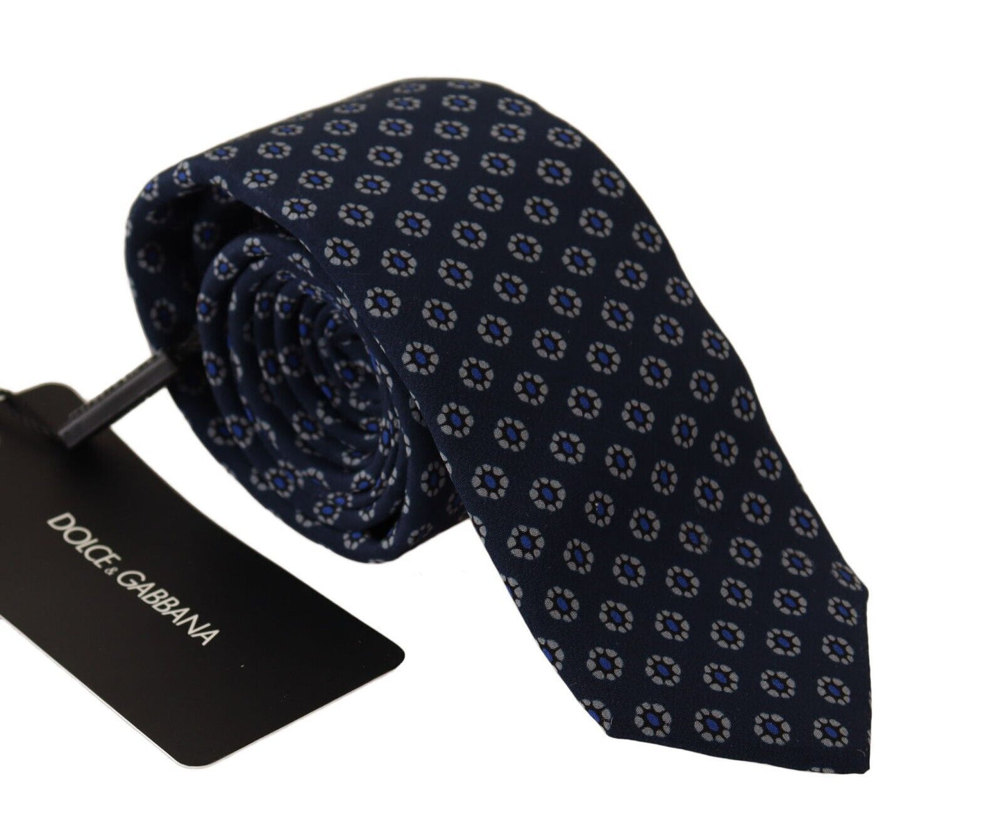 Elegant Silk Necktie in Dark Blue