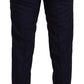 Elegant Black Wool-Silk Slim Fit Suit