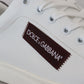 Elegant White Leather Low-Top Sneakers