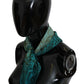Elegant Blue Cotton Bandana Wrap Shawl