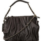 Chic Gray Leather Crossbody Elegance