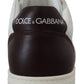 Elegant White Leather Low-Top Sneakers