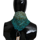 Elegant Blue Cotton Bandana Wrap Shawl