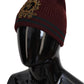 Maroon Virgin Wool Beanie Hat