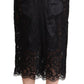 Elegant Floral Lace Pencil Cut Midi Skirt