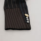 Multicolor Wool Silk Blend Slim Fit Blazer