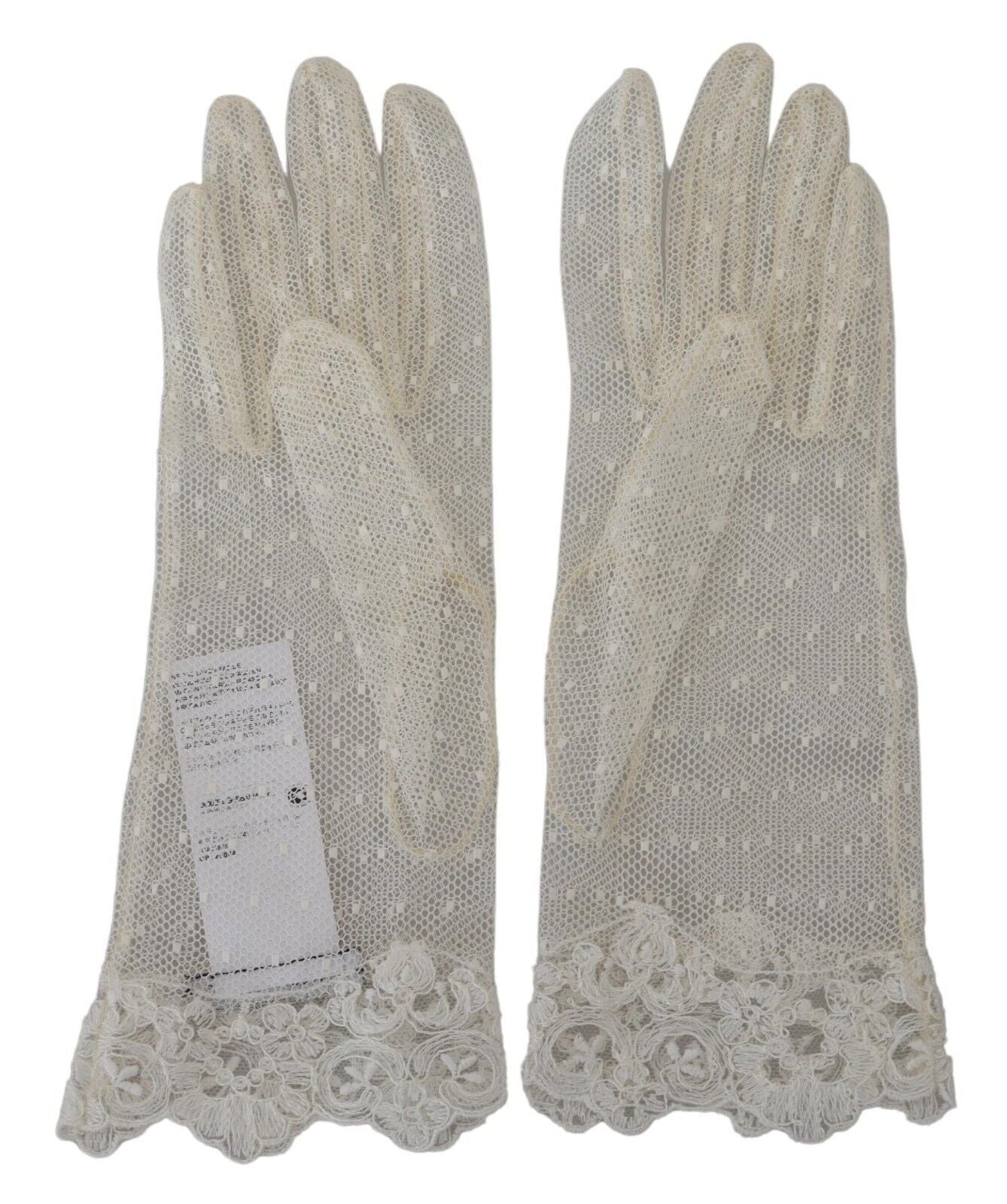 Chic White Wrist Length Gloves