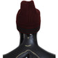 Maroon Virgin Wool Beanie Hat