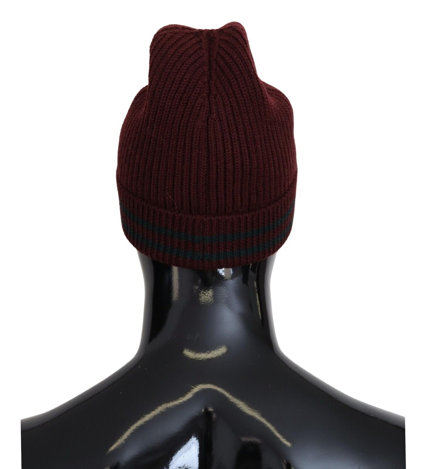 Maroon Virgin Wool Beanie Hat