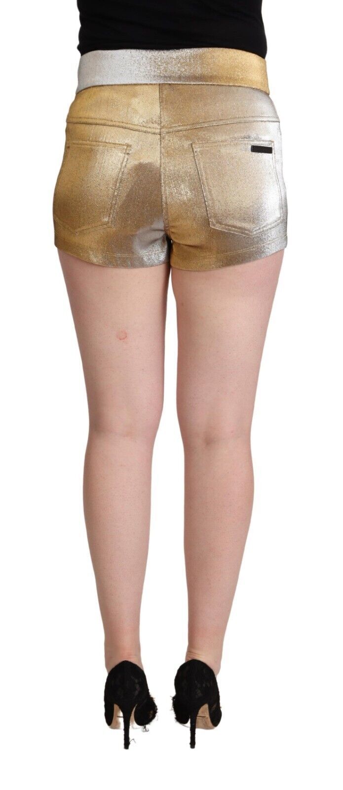 Elegant Metallic Gold Hot Pants