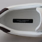 Elegant White Leather Low-Top Sneakers