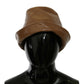 Exquisite Brown Bucket Cap with Floral Lining