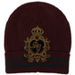 Maroon Virgin Wool Beanie Hat