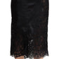 Elegant Floral Lace Pencil Cut Midi Skirt