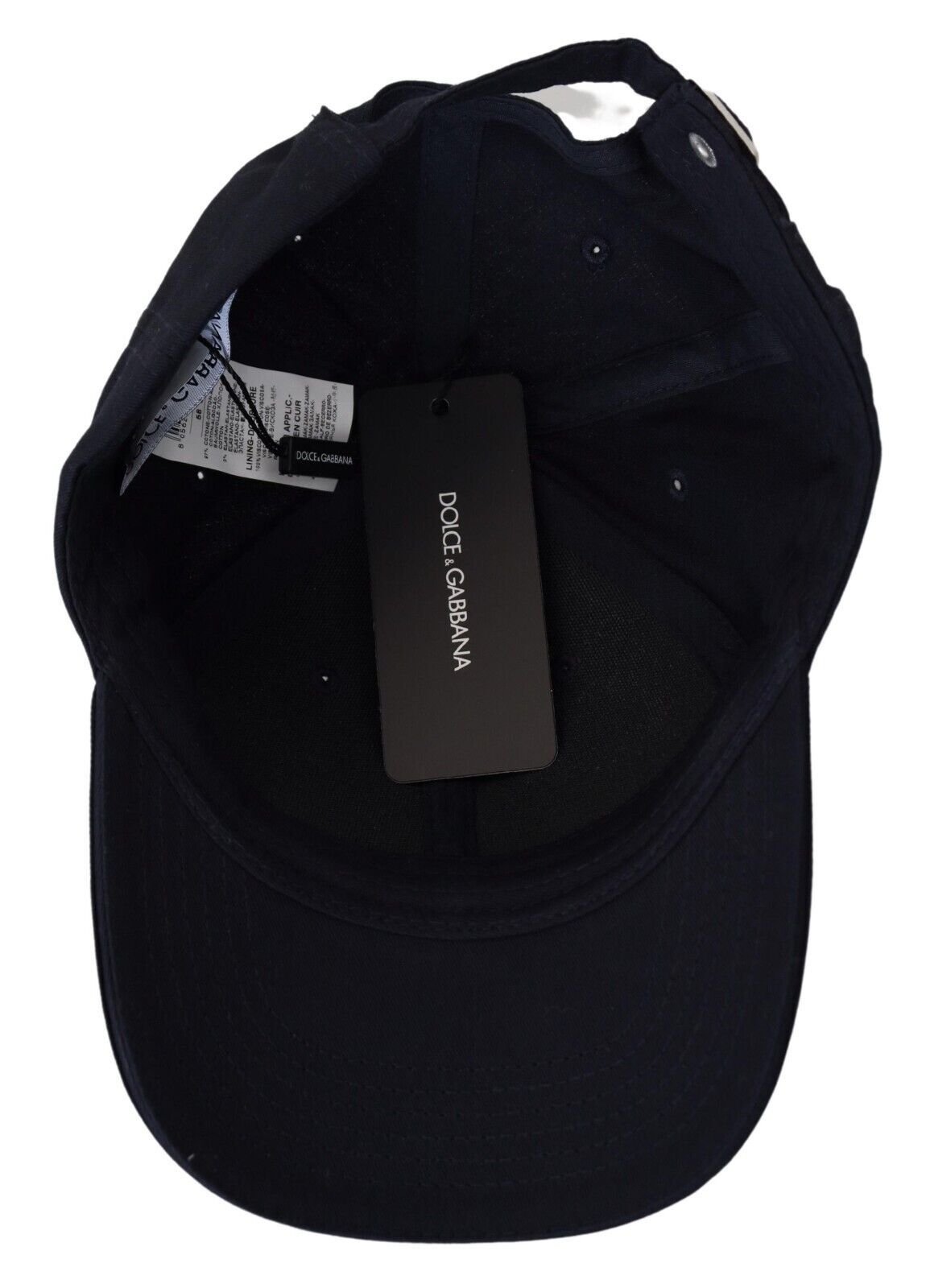 Elegant Dark Blue Cotton Baseball Hat