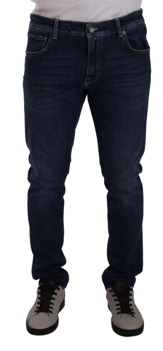 Sleek Slim Fit Blue Denim Jeans