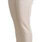 Chic White Mid Waist Jogger Pants