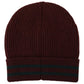 Maroon Virgin Wool Beanie Hat