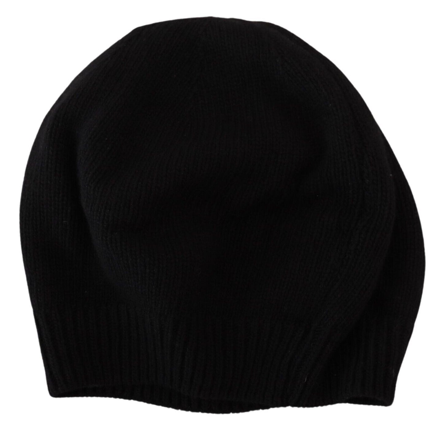 Elegant Black Wool Blend Beanie