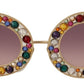 Elegant Crystal Embellished Women's Sunglasses