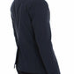 Elegant Blue Cotton Stretch Blazer Jacket