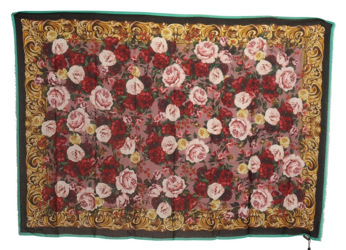 Elegant Floral Print Modal-Cashmere Scarf