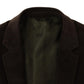 Brown Velvet Slim Fit Coat D&G Blazer
