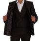 Elegant Purple Wool 3-Piece Men's Suit
