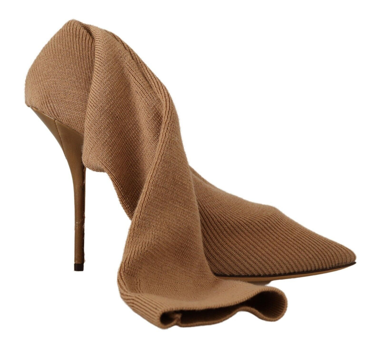 Chic Wool Eelskin Stiletto Booties